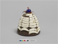 男子珠飾山豬牙籐帽藏品圖，第3張